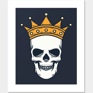 King Skull with Crown Posters and Art